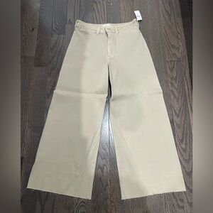 Maeve by Anthropologie Wide-Leg Beige Jeans
